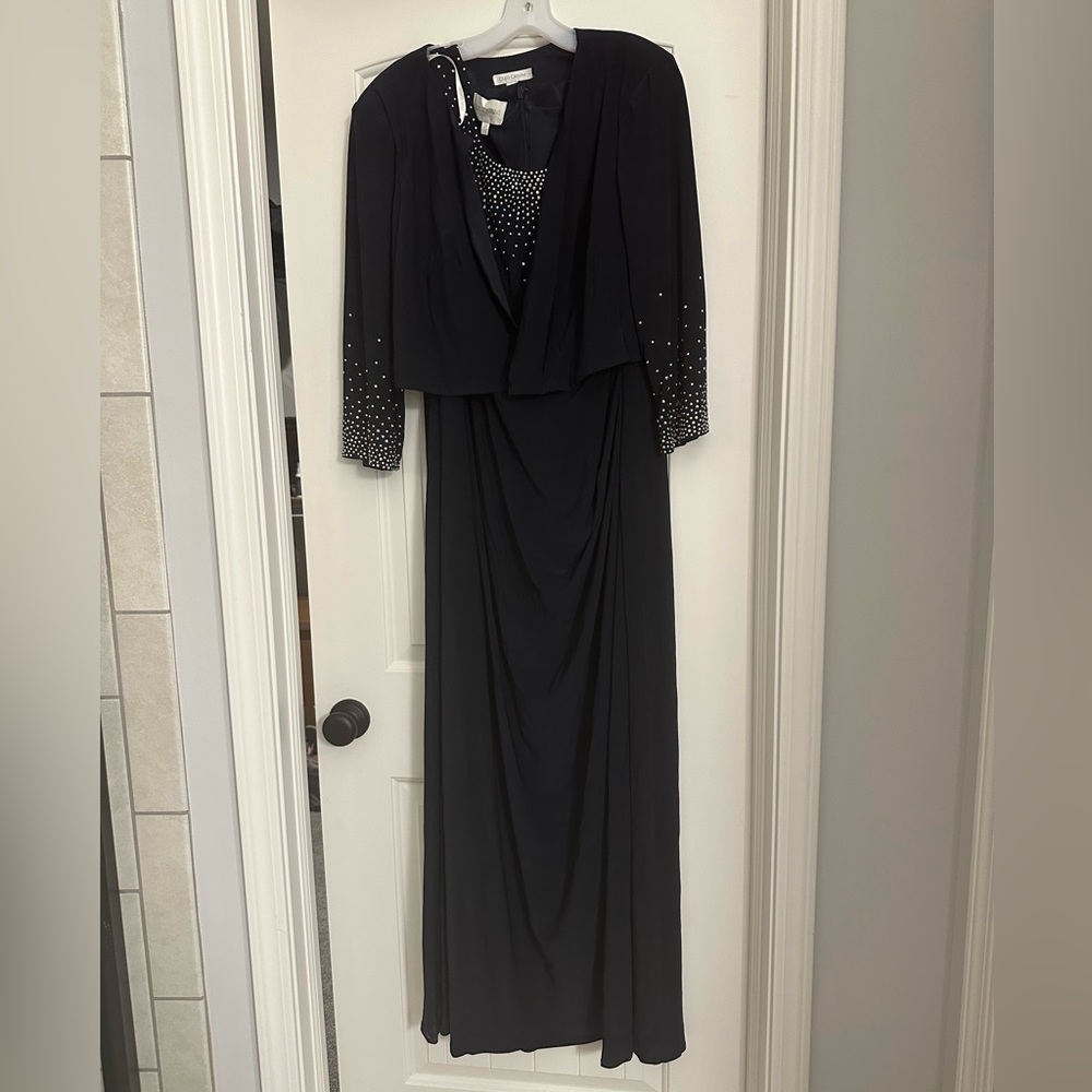 Navy Blue, sequined dress Mother of Bride Dress